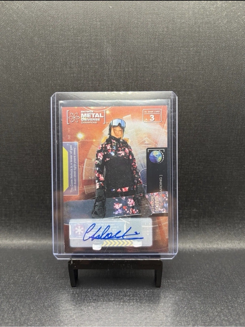 Skybox Metal Chloe Kim Autograph Olympic Snowboader